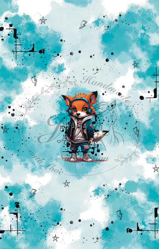 Lagerware - Rebell Fox - Panel ca. 75 x 48 cm - Bio French Terry