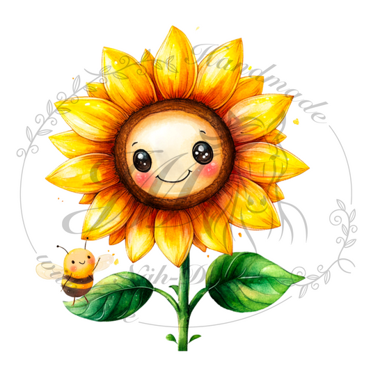 Bügelbild Sonnenblume
