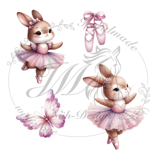 Bügelbild Ballet Bunnies