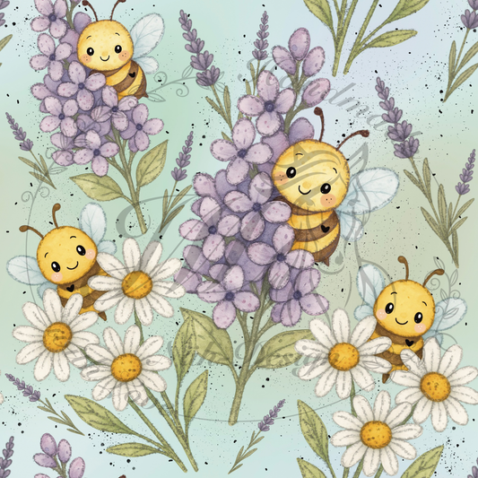 Blumenwiese mit Bienchen