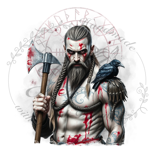 Bügelbild Runenkrieger