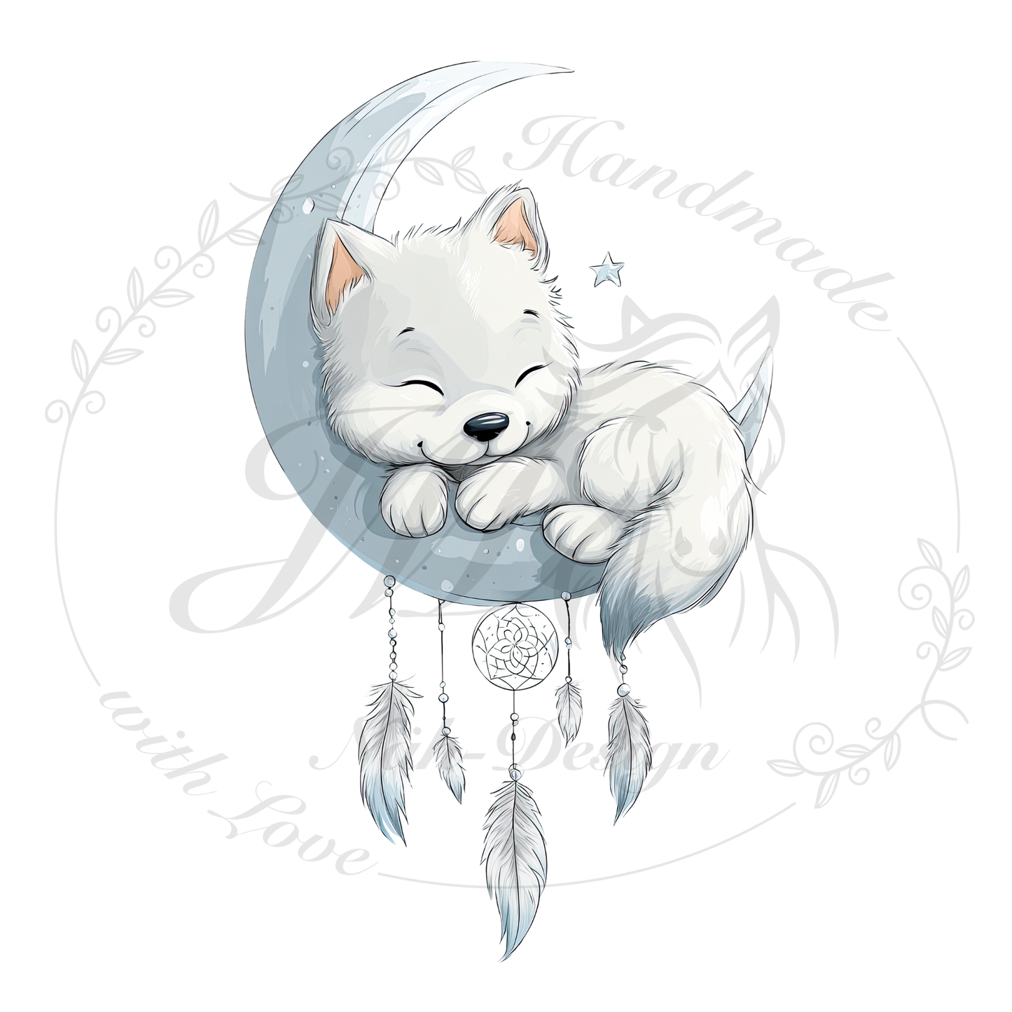 Bügelbild Sleeping wolf