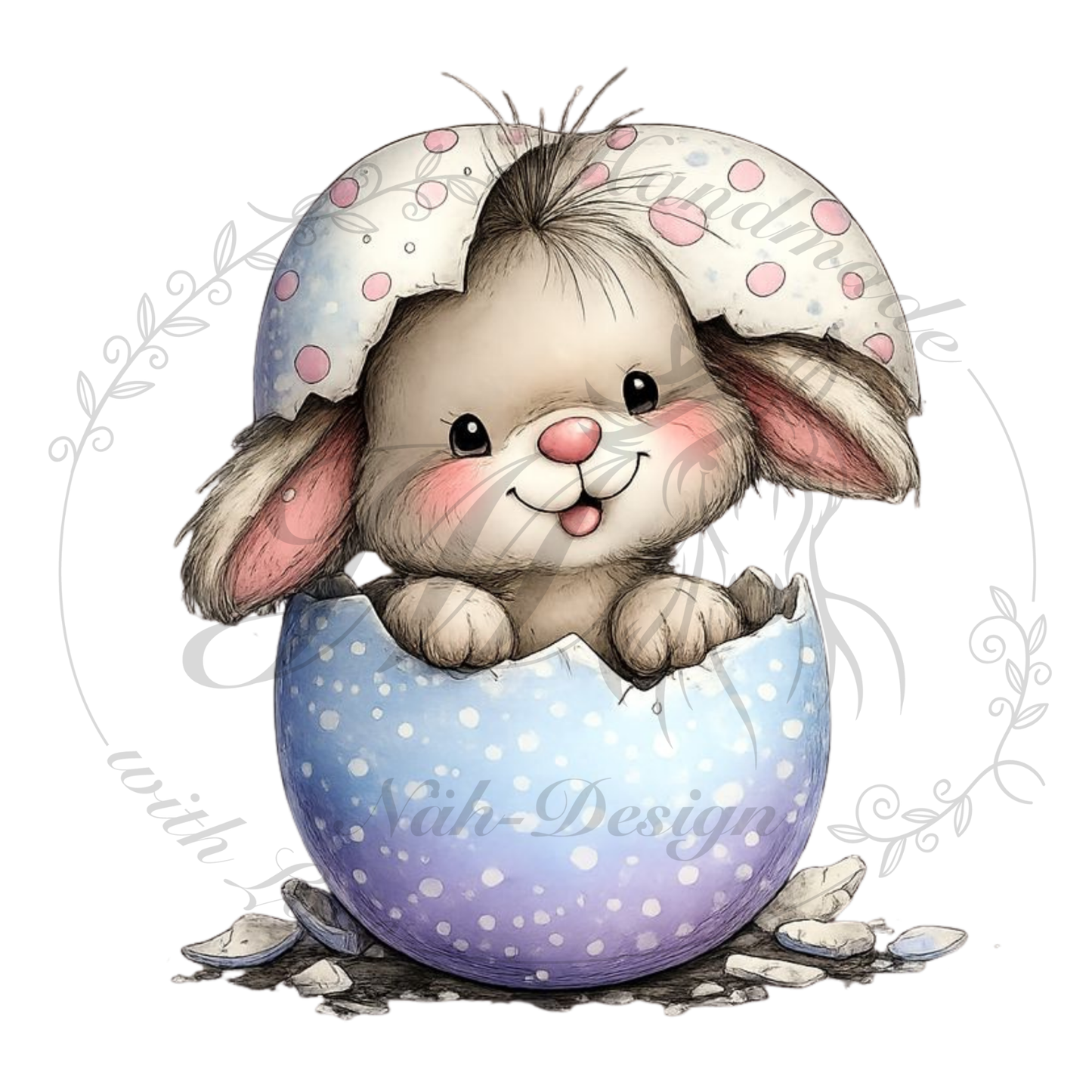 Bügelbild Pastellige Ostern