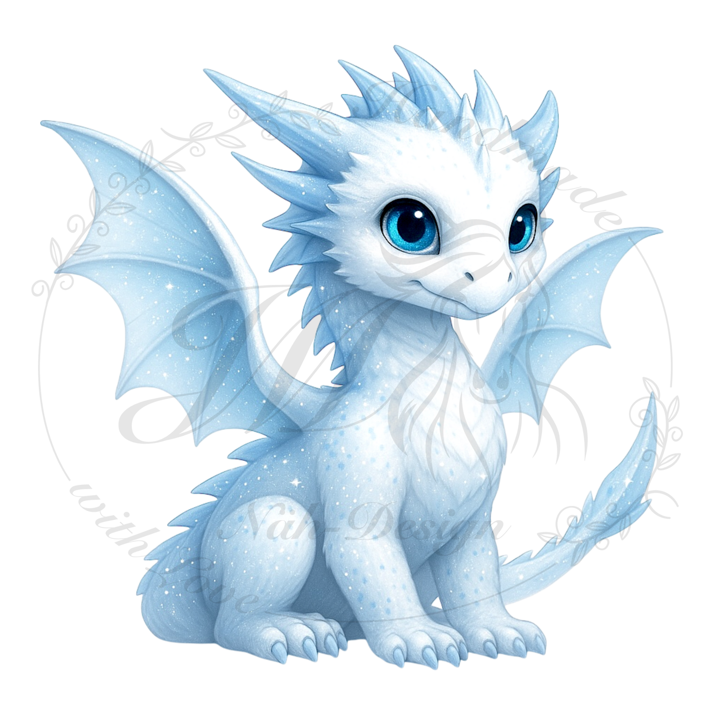 Bügelbild White dragon