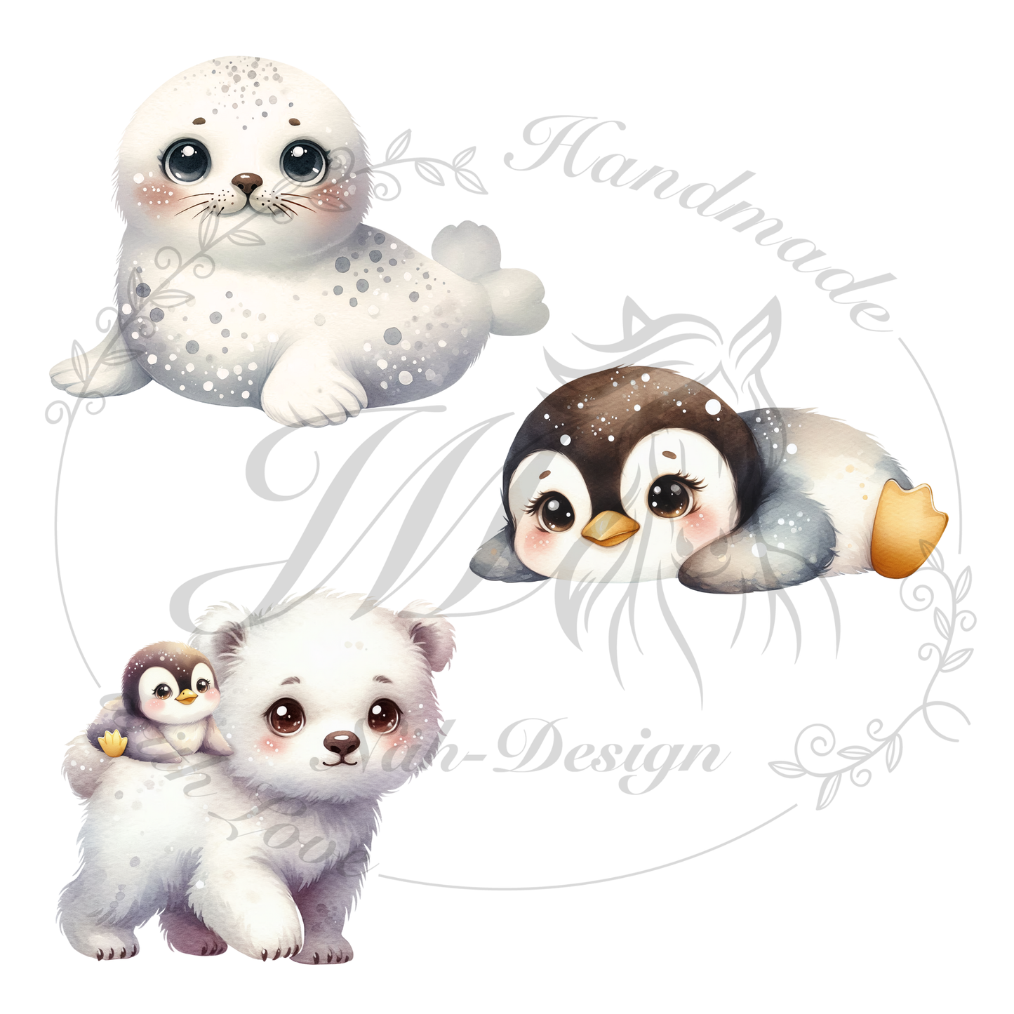 Bügelbild Frostige Freunde