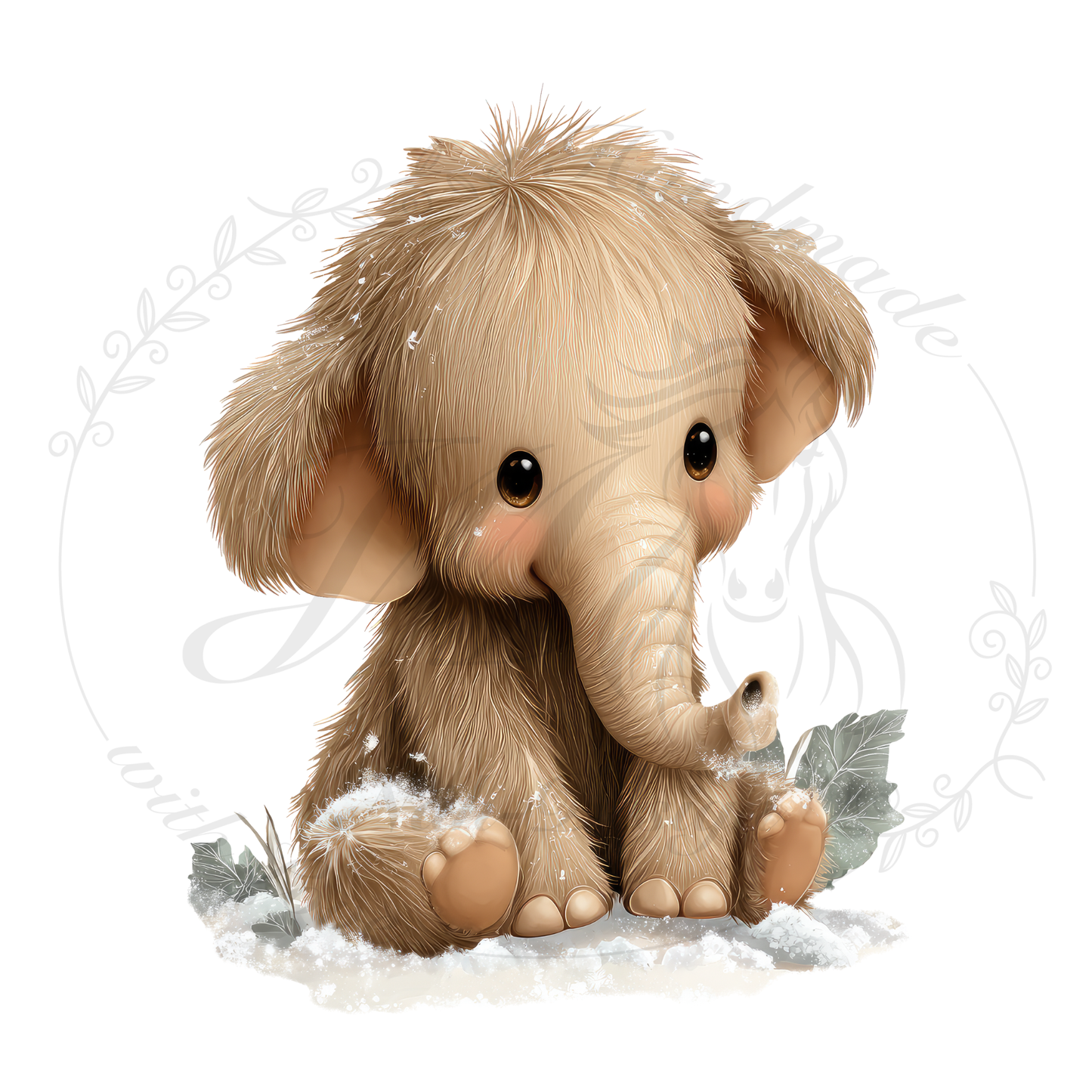 Bügelbild süßes Mammut