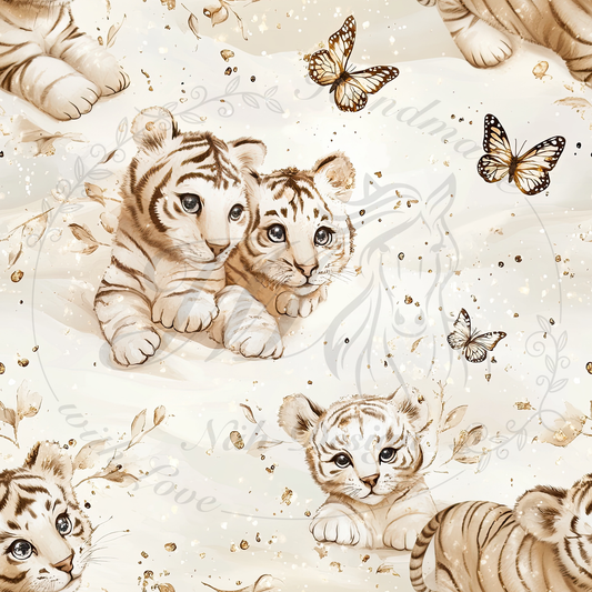Lagerware - Tiger Babys - 1 Meter Bio Jersey