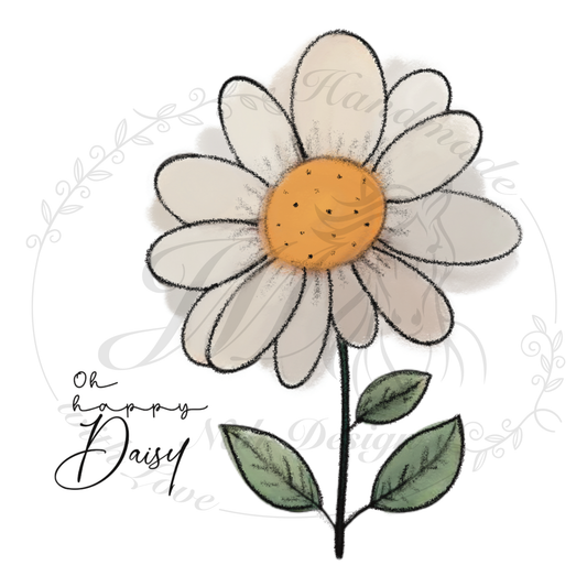 Bügelbild Oh happy daisy