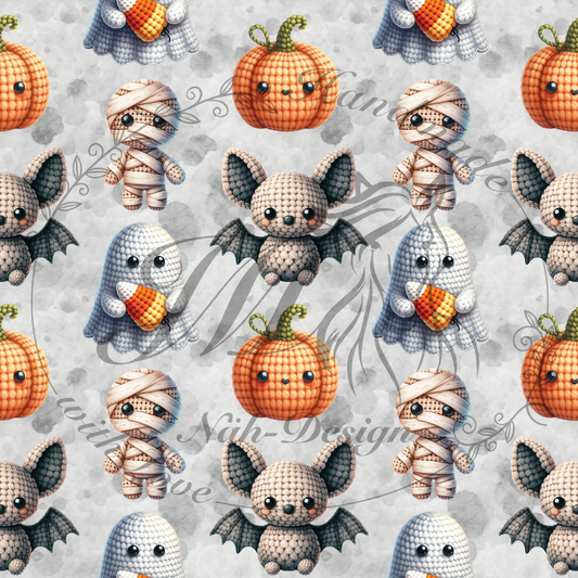 Lagerware - Kuschelige Halloweenfreunde - 0,45 Meter Bio French Terry