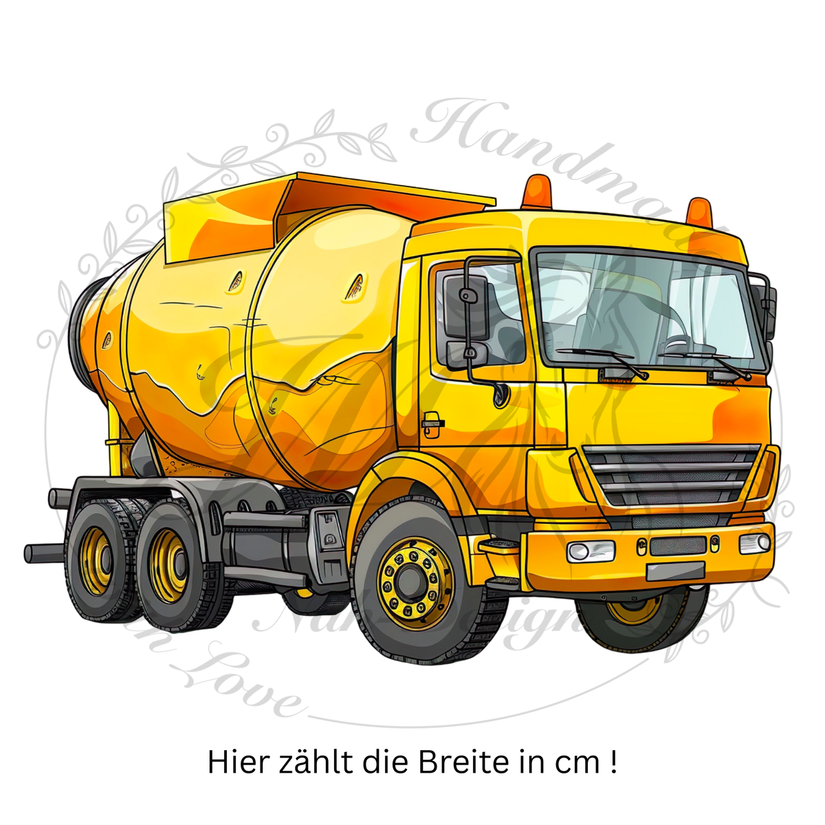 Bügelbild Achtung Baustelle