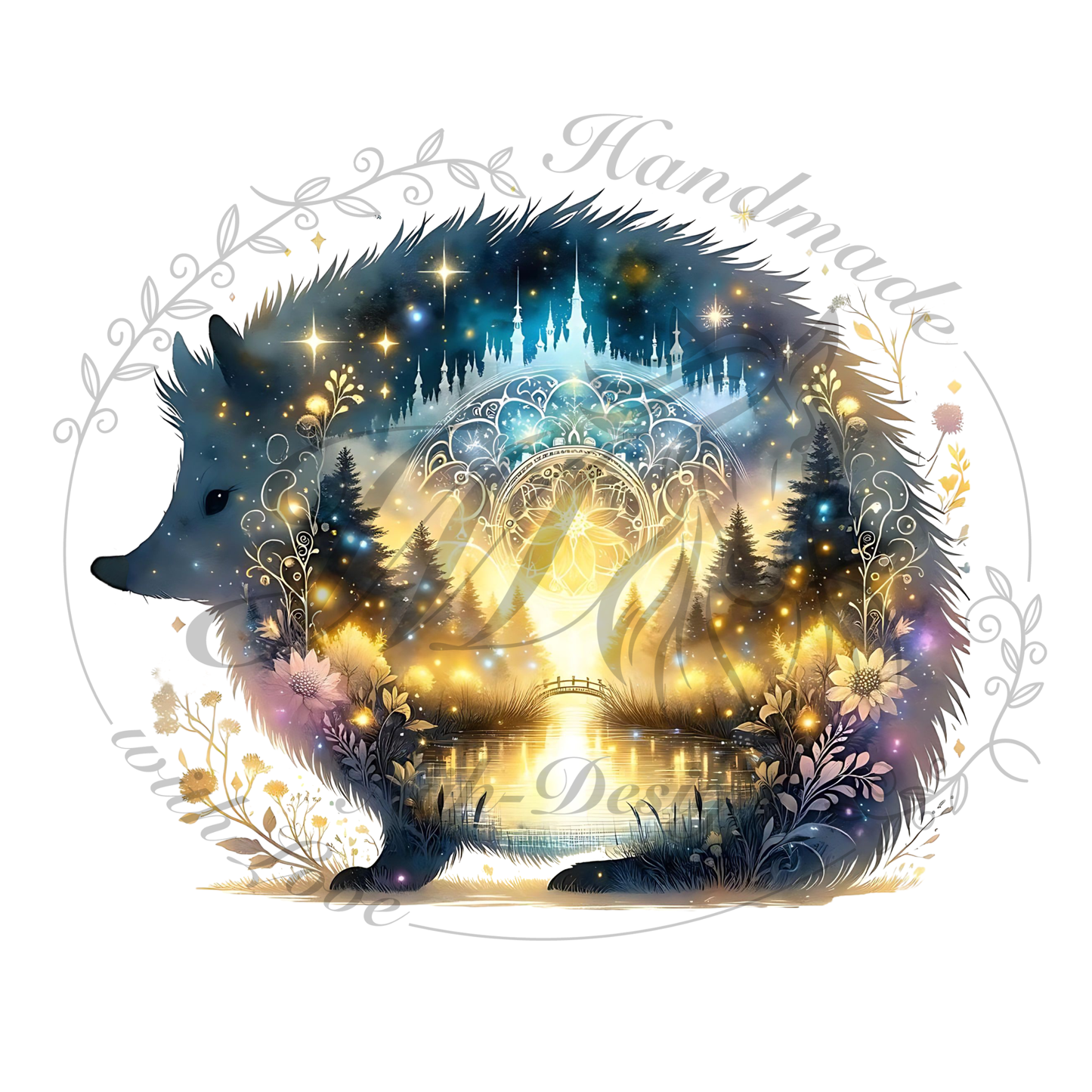 Bügelbild Fantasy hedgehog