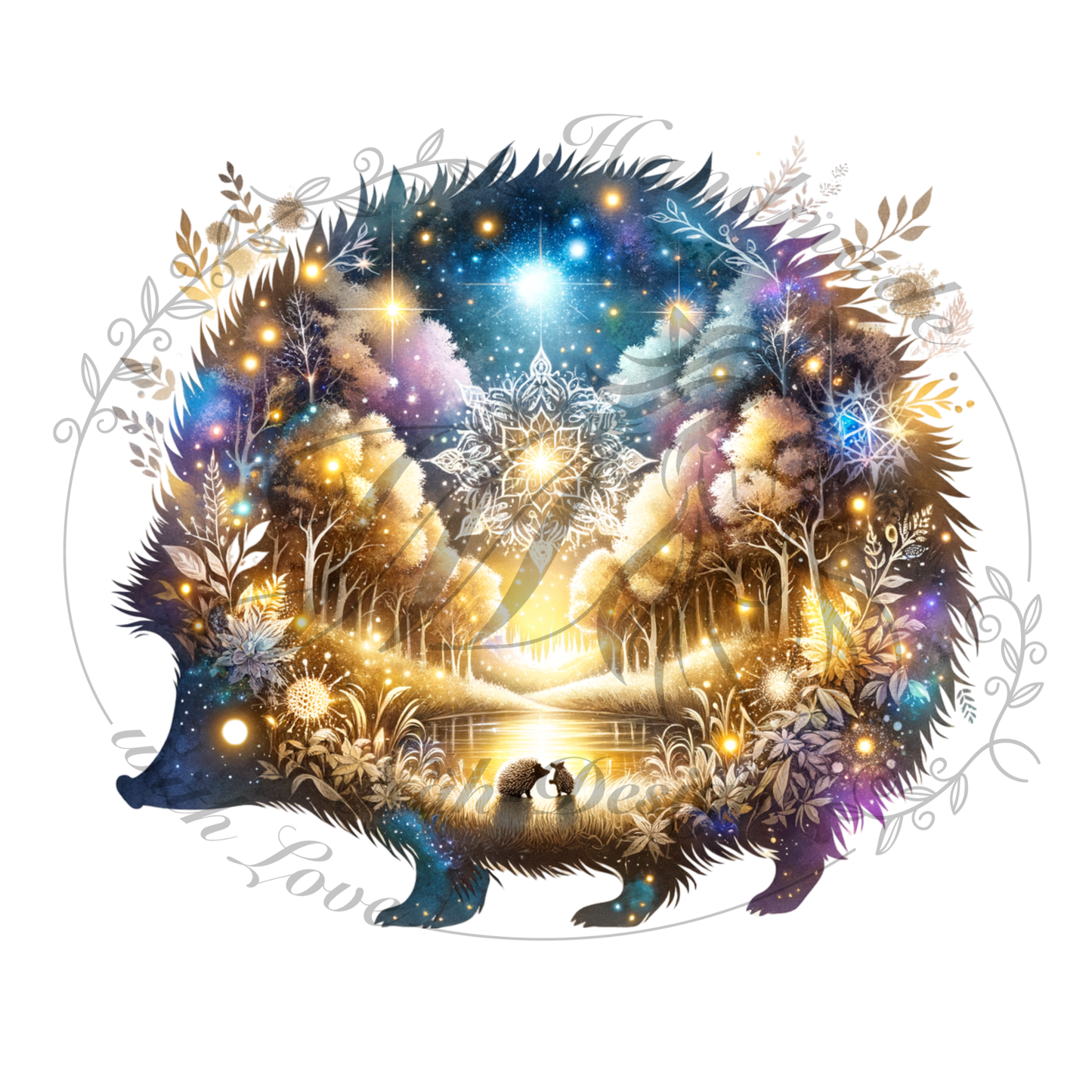 Bügelbild Fantasy hedgehog