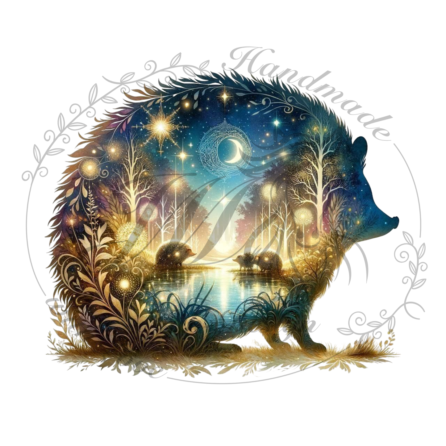 Bügelbild Fantasy hedgehog