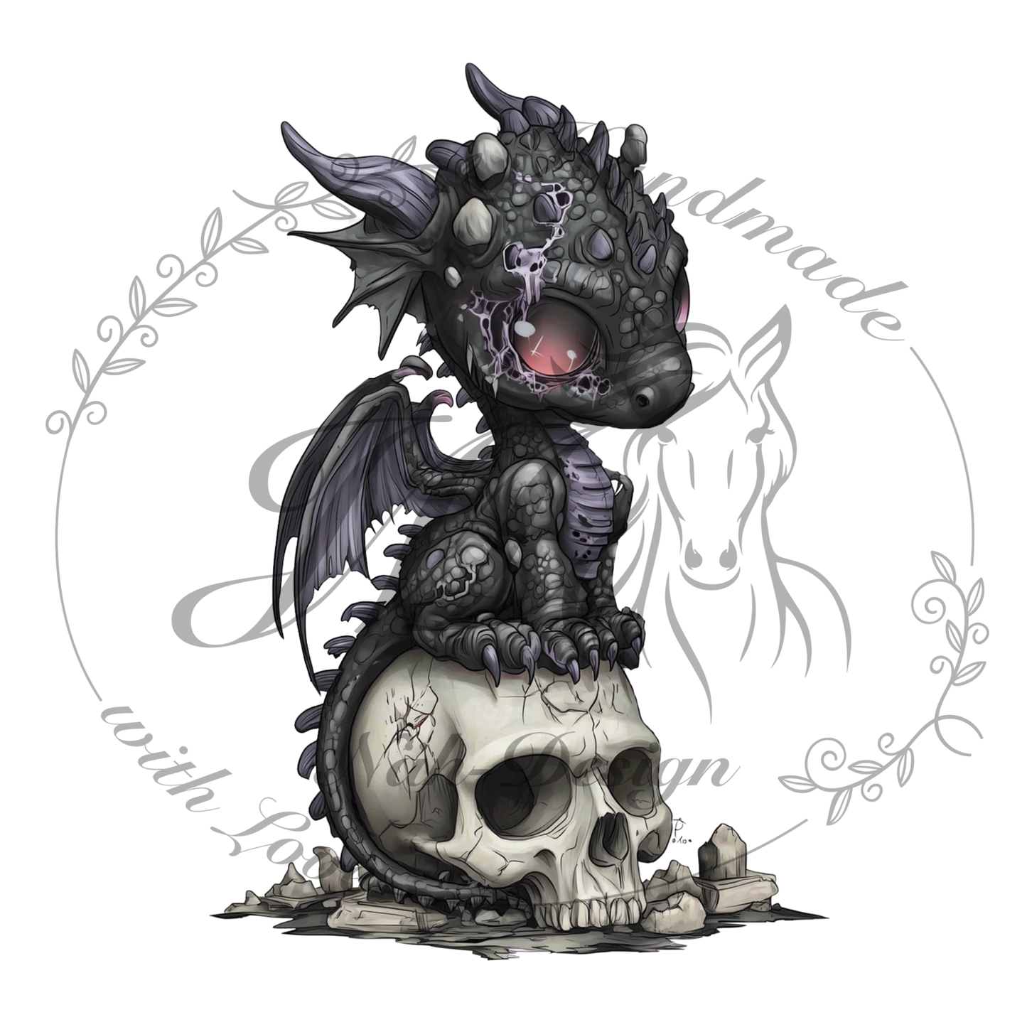 Bügelbild Dark dragon