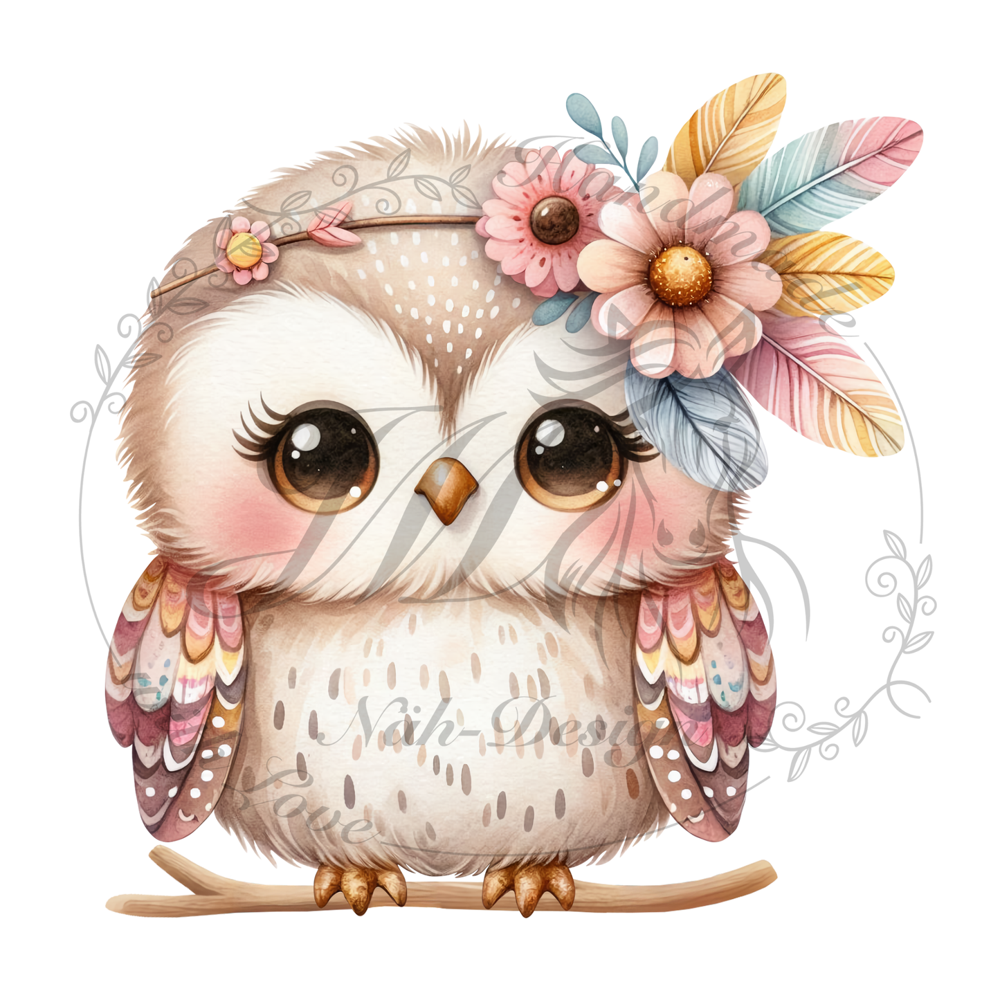 Bügelbild Boho owl