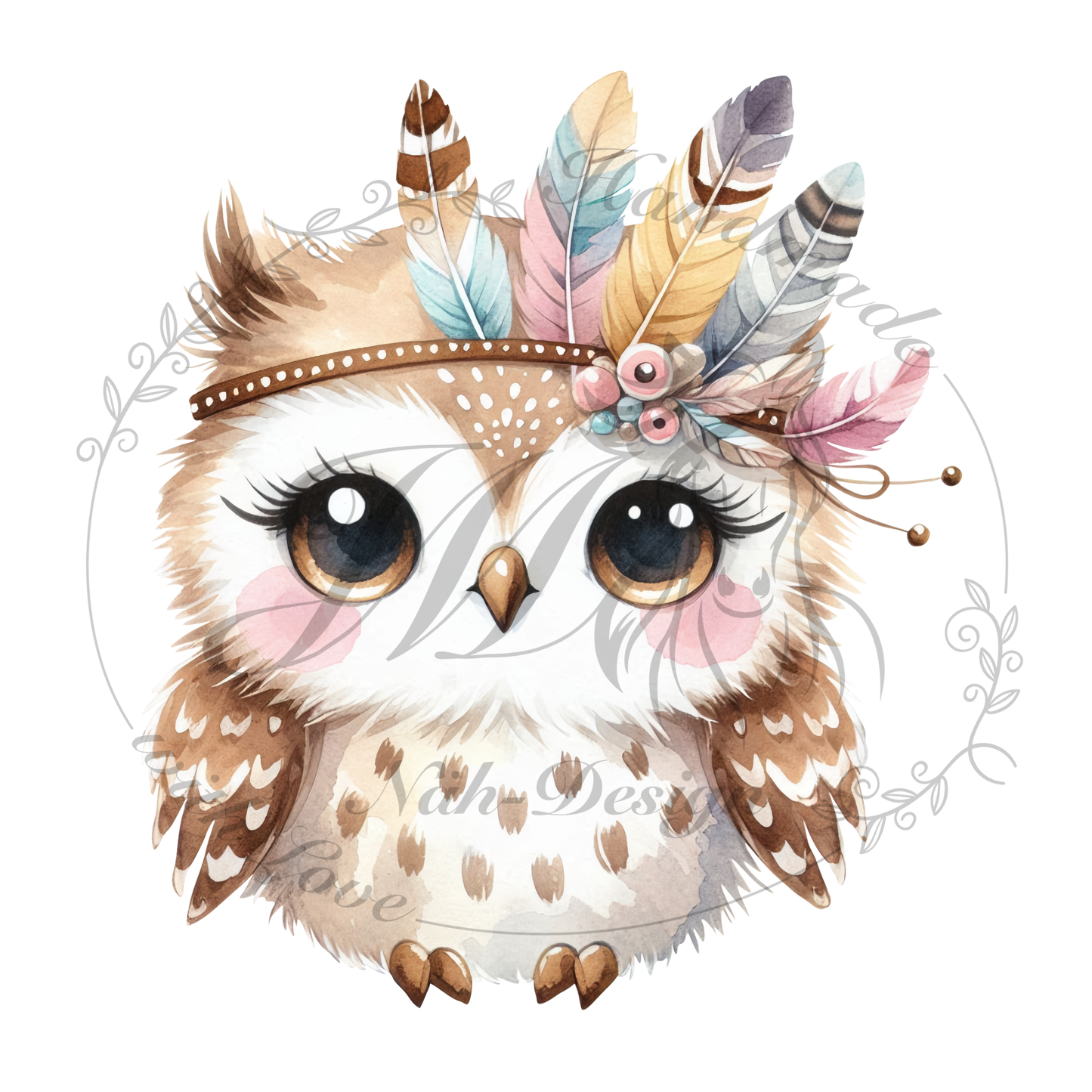 Bügelbild Boho owl