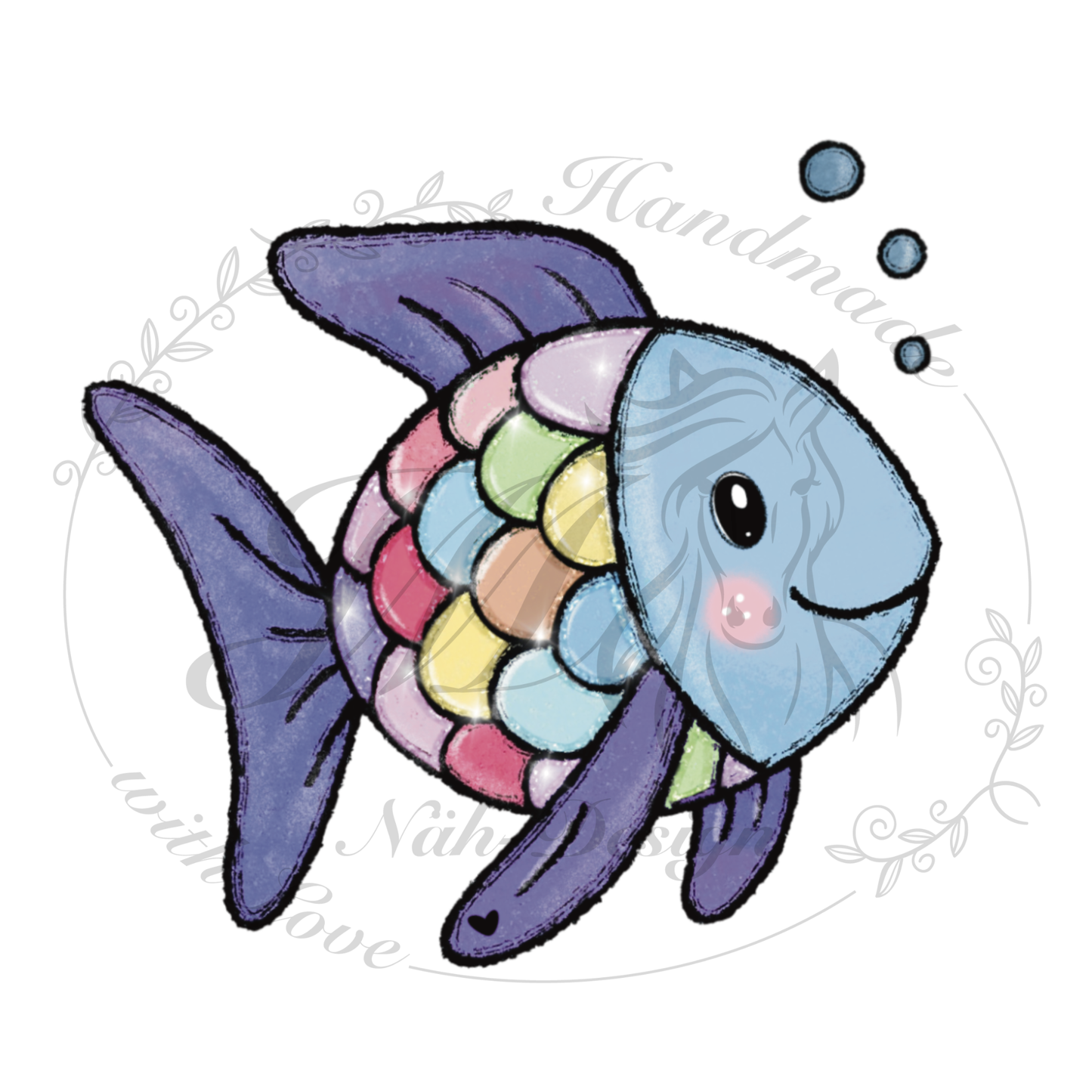 Bügelbild Bunter Fisch