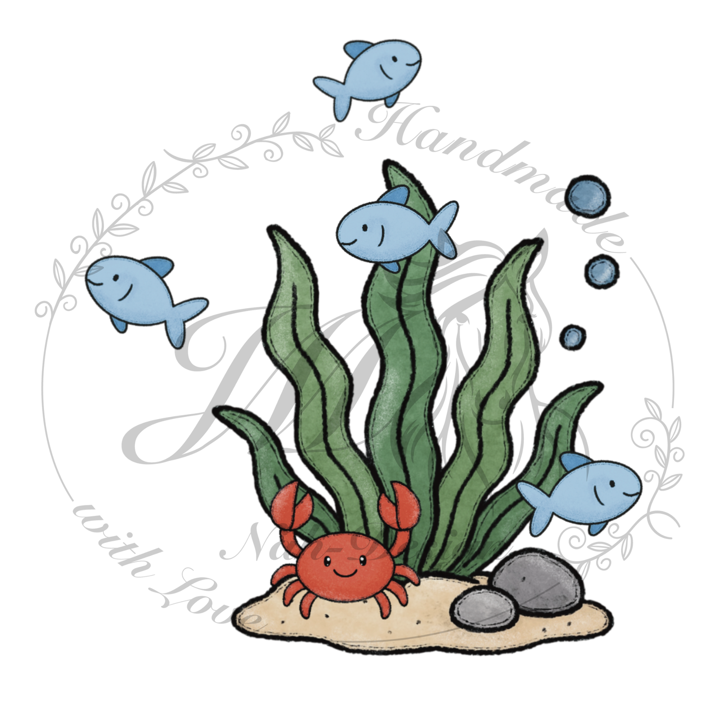 Bügelbild Bunter Fisch