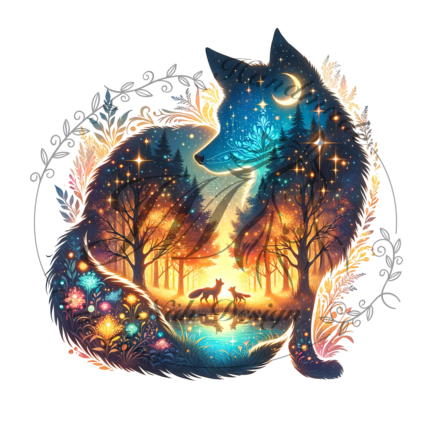 Bügelbild Fantasy fox