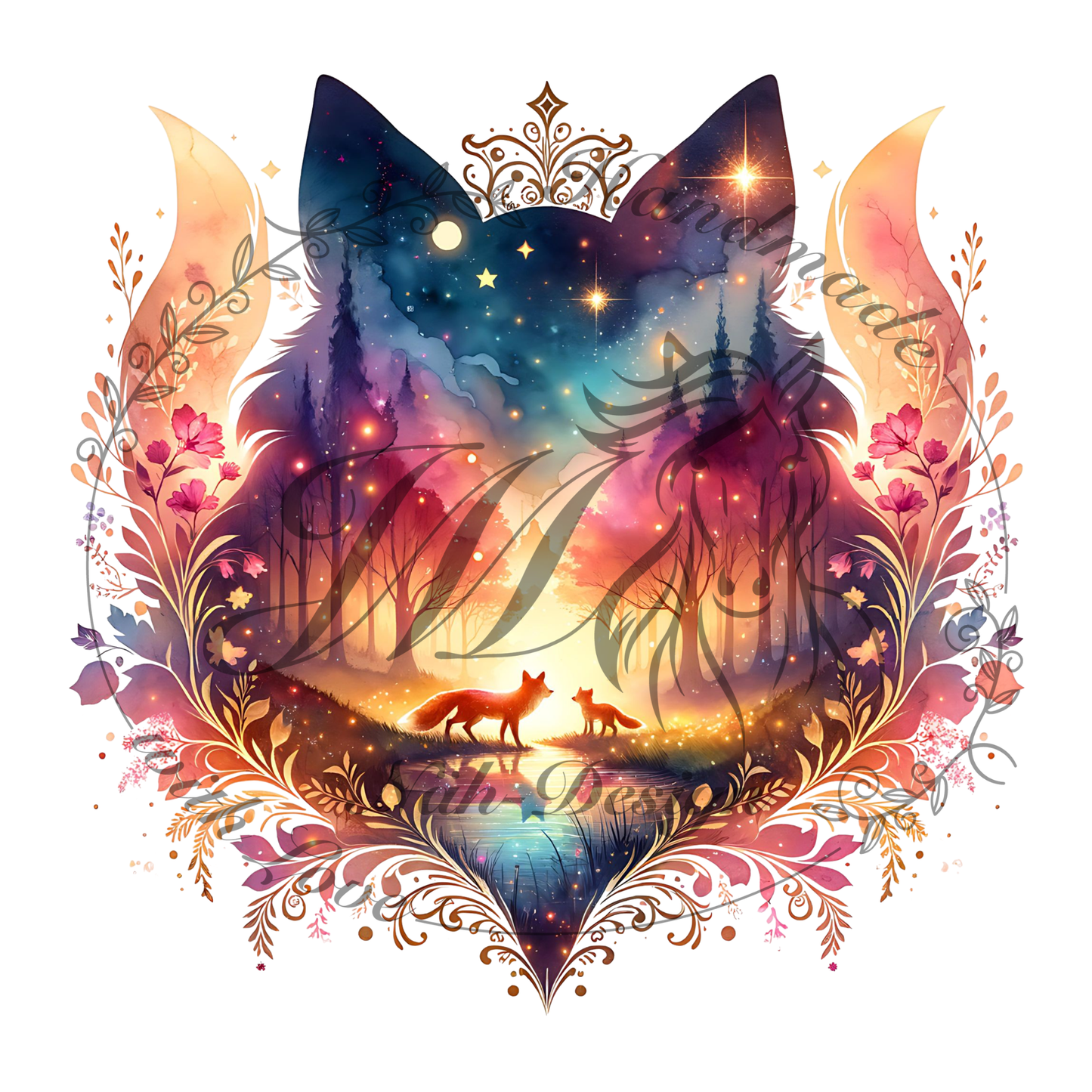 Bügelbild Fantasy fox