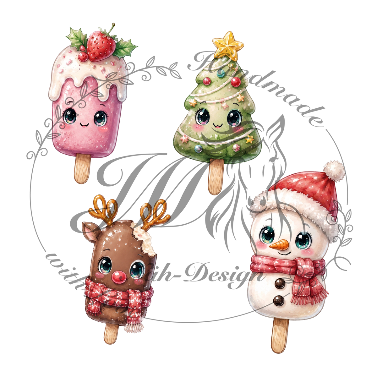 Bügelbild Christmas Ice cream
