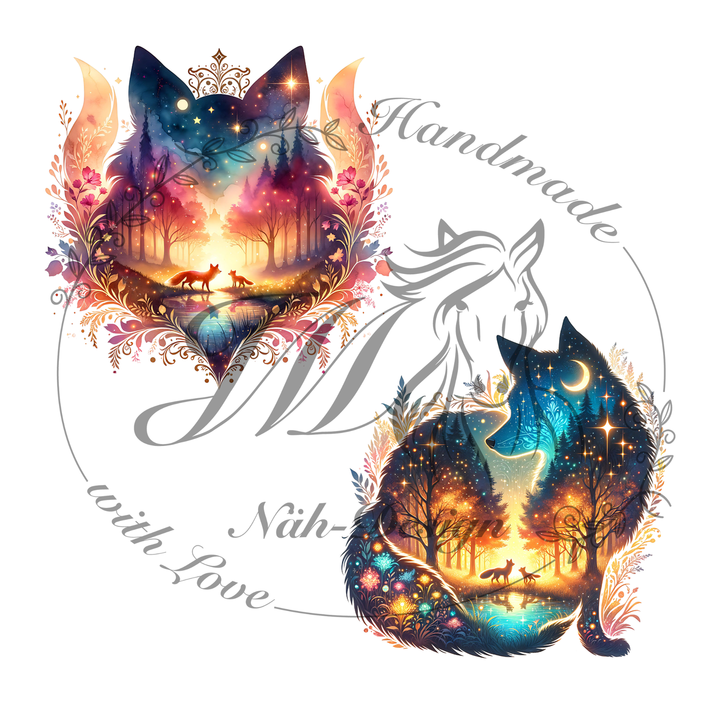 Bügelbild Fantasy fox