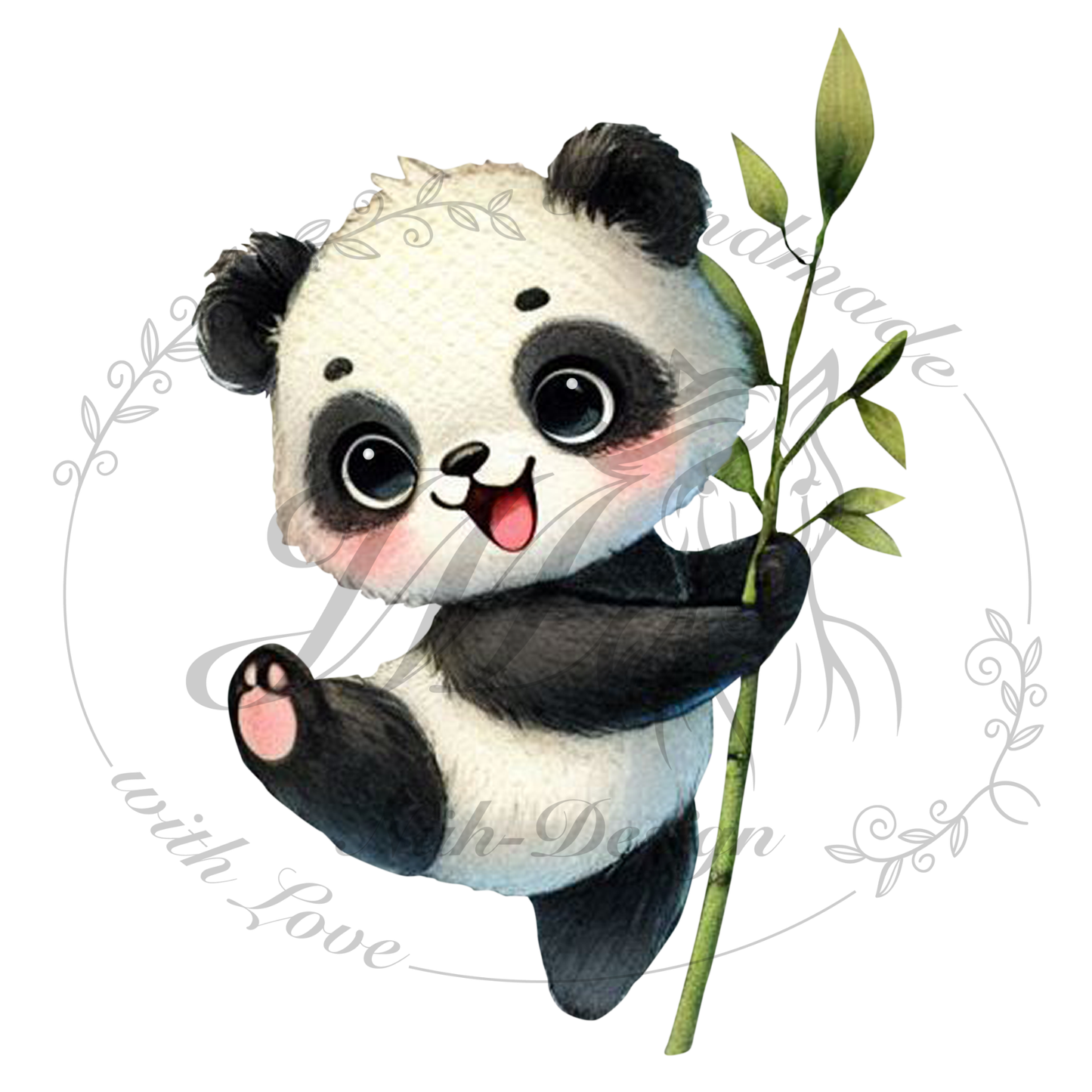 Bügelbild Panda Bande