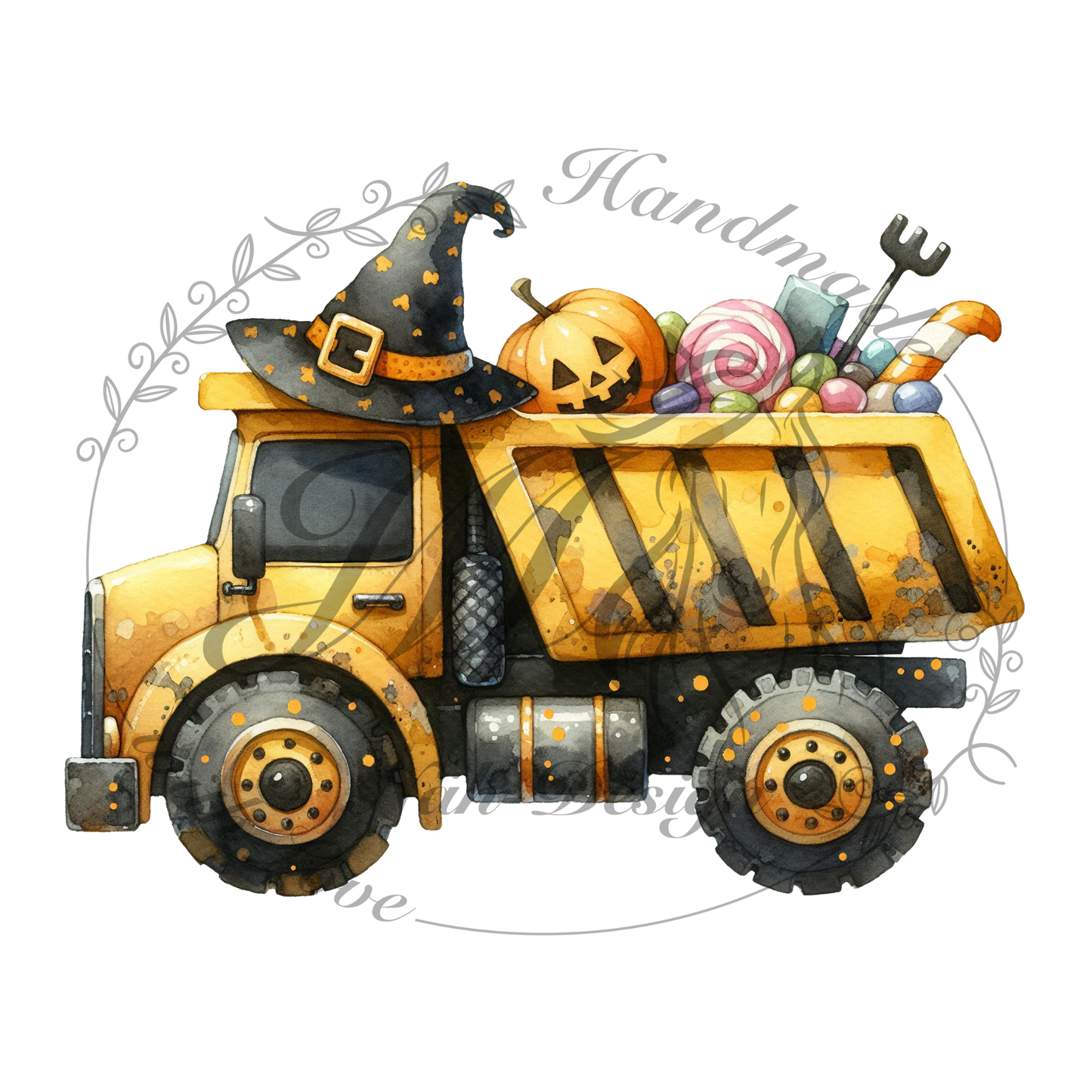 Bügelbild Halloween trucks