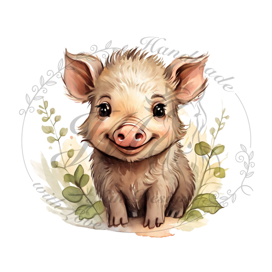 Bügelbild süßes Wildschwein