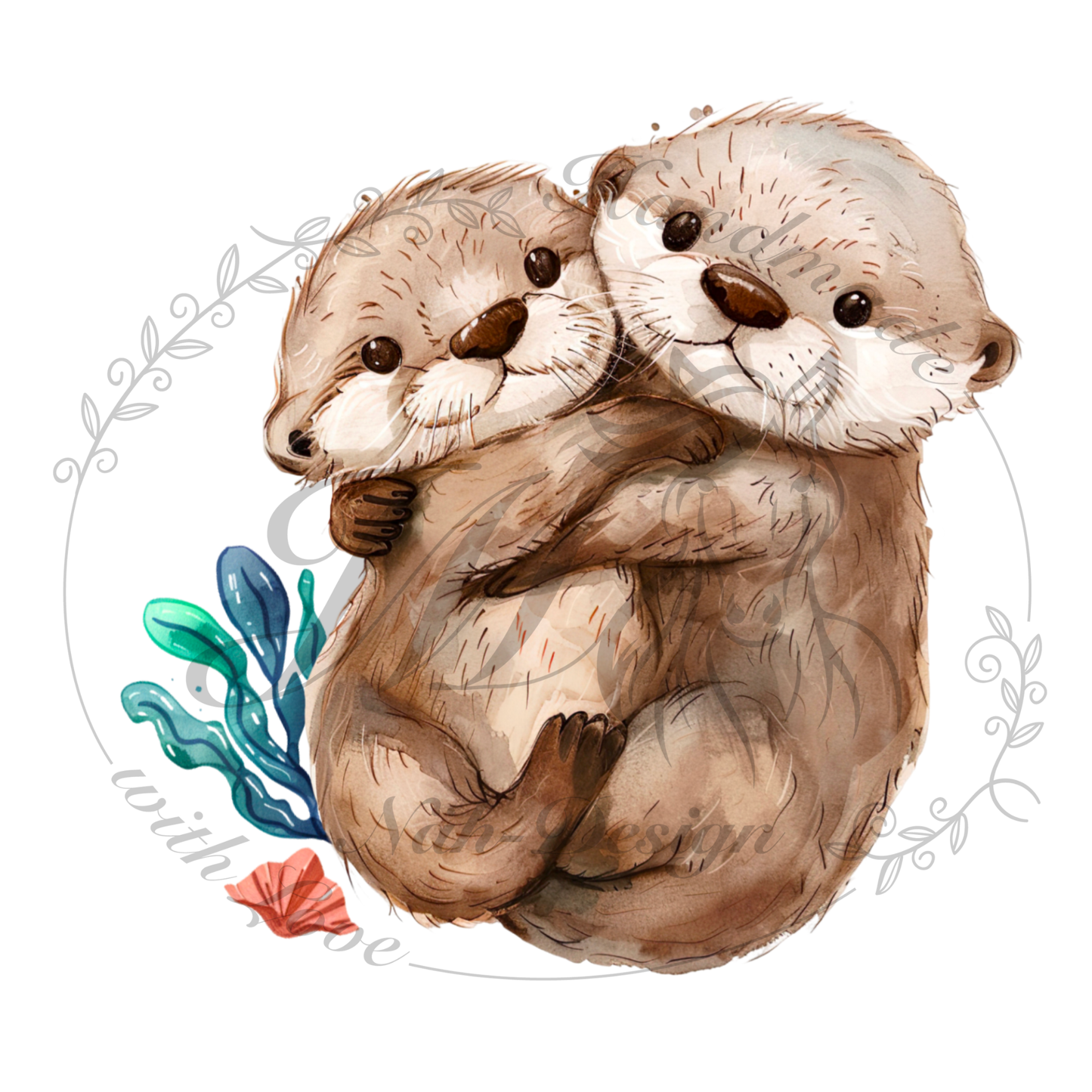 Bügelbild Otter Love