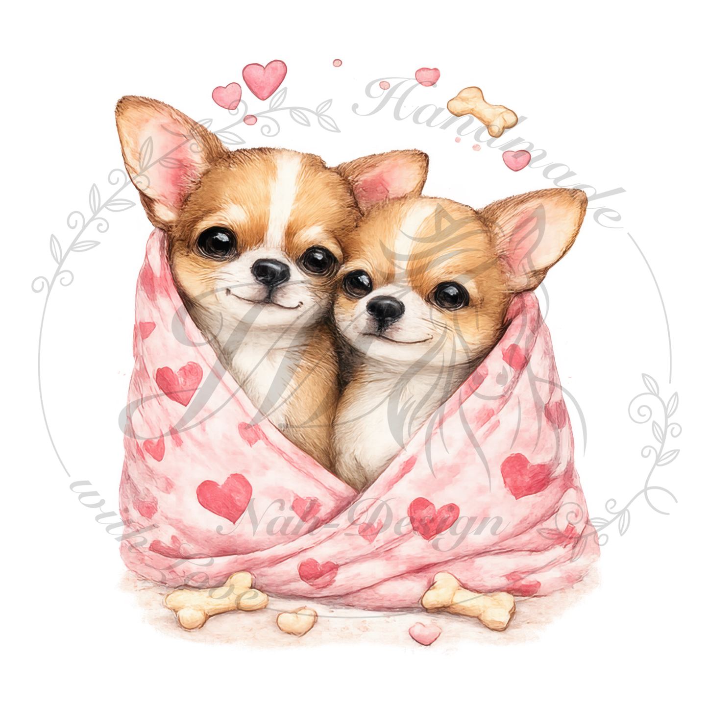 Bügelbild Kuschel Chihuahuas