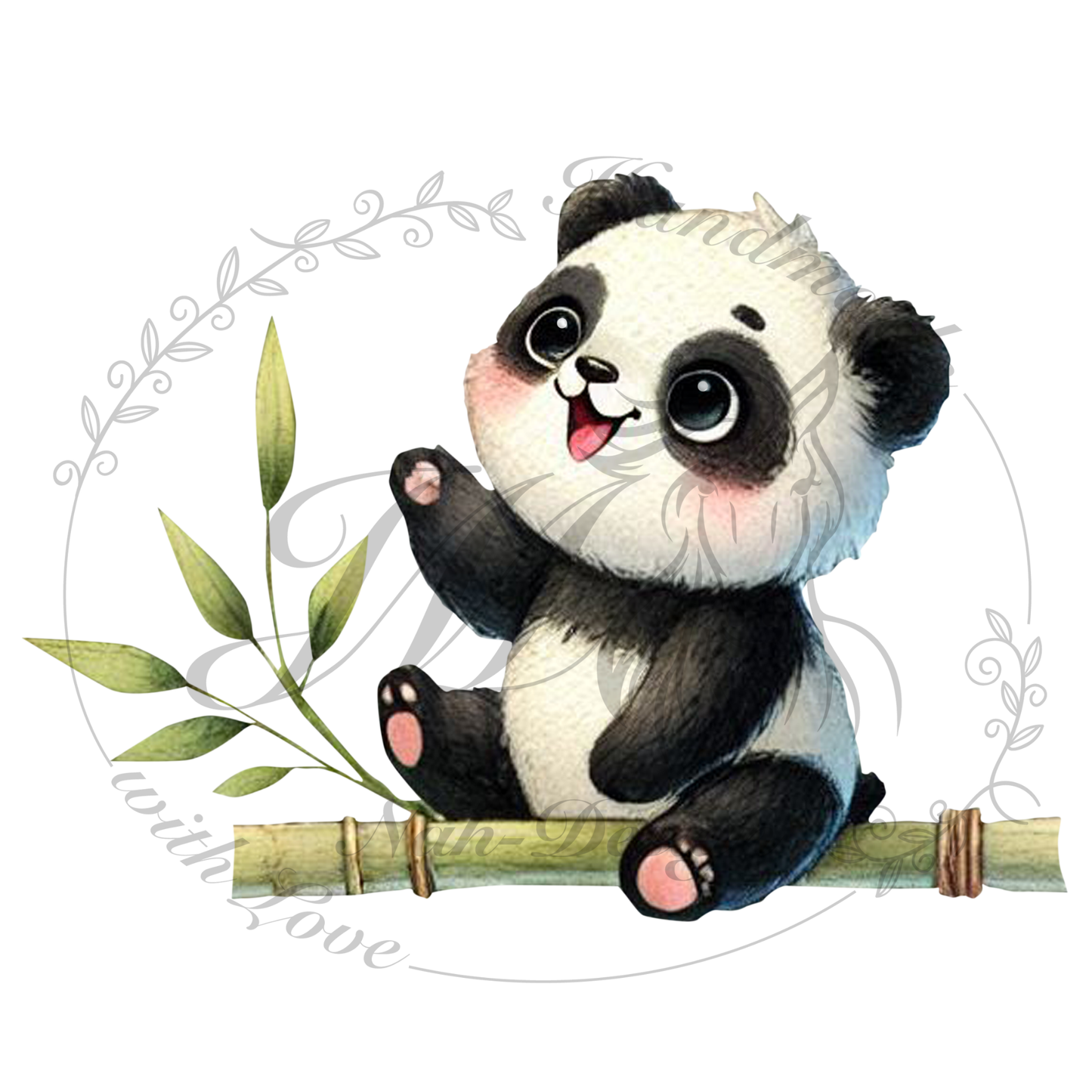 Bügelbild Panda Bande