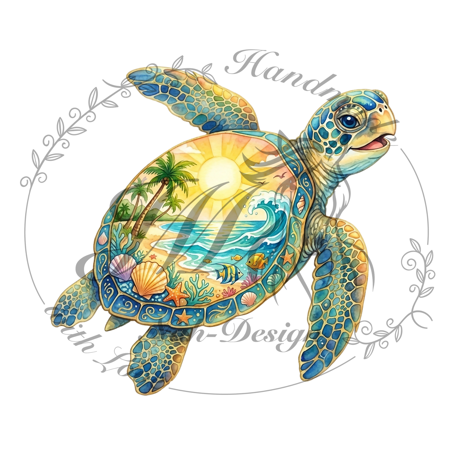 Bügelbild Fantasy turtle