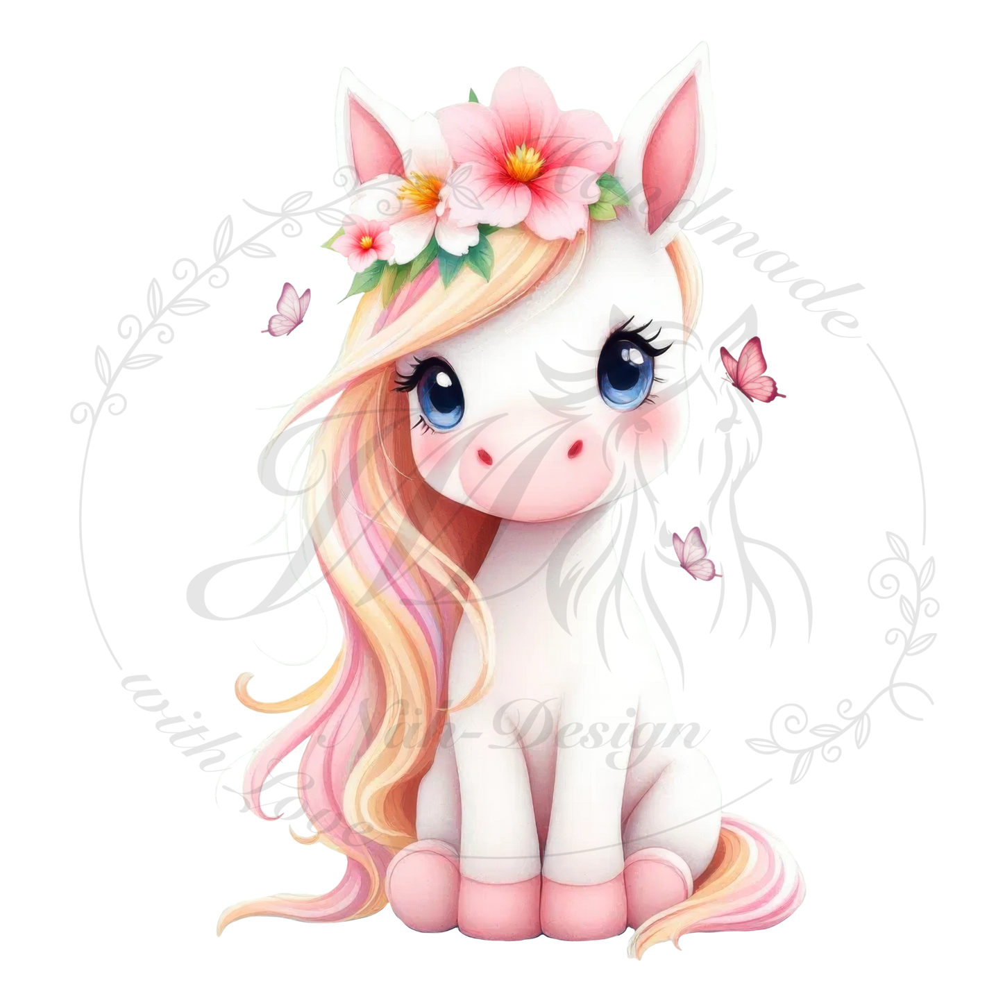 Bügelbild Flower pony