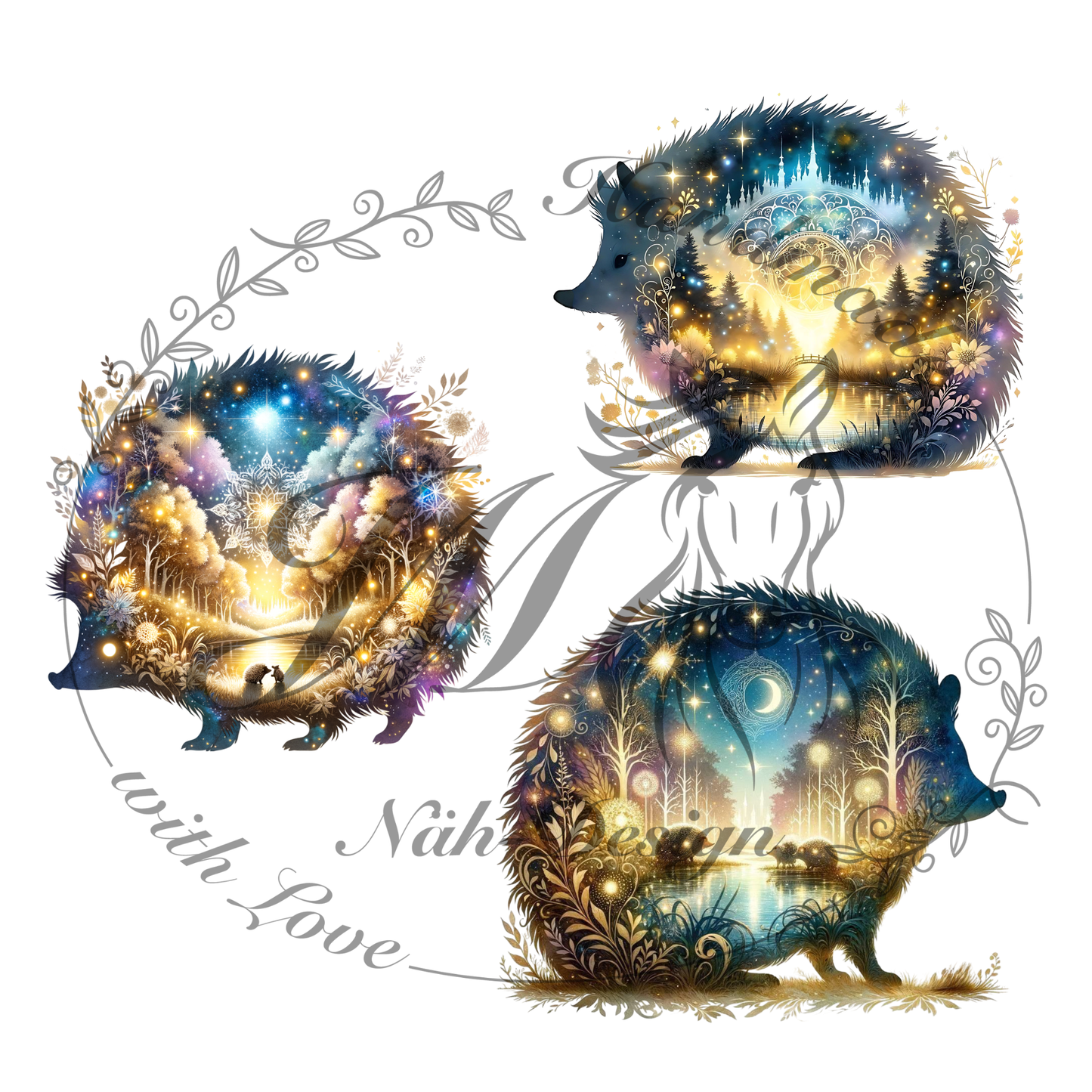 Bügelbild Fantasy hedgehog