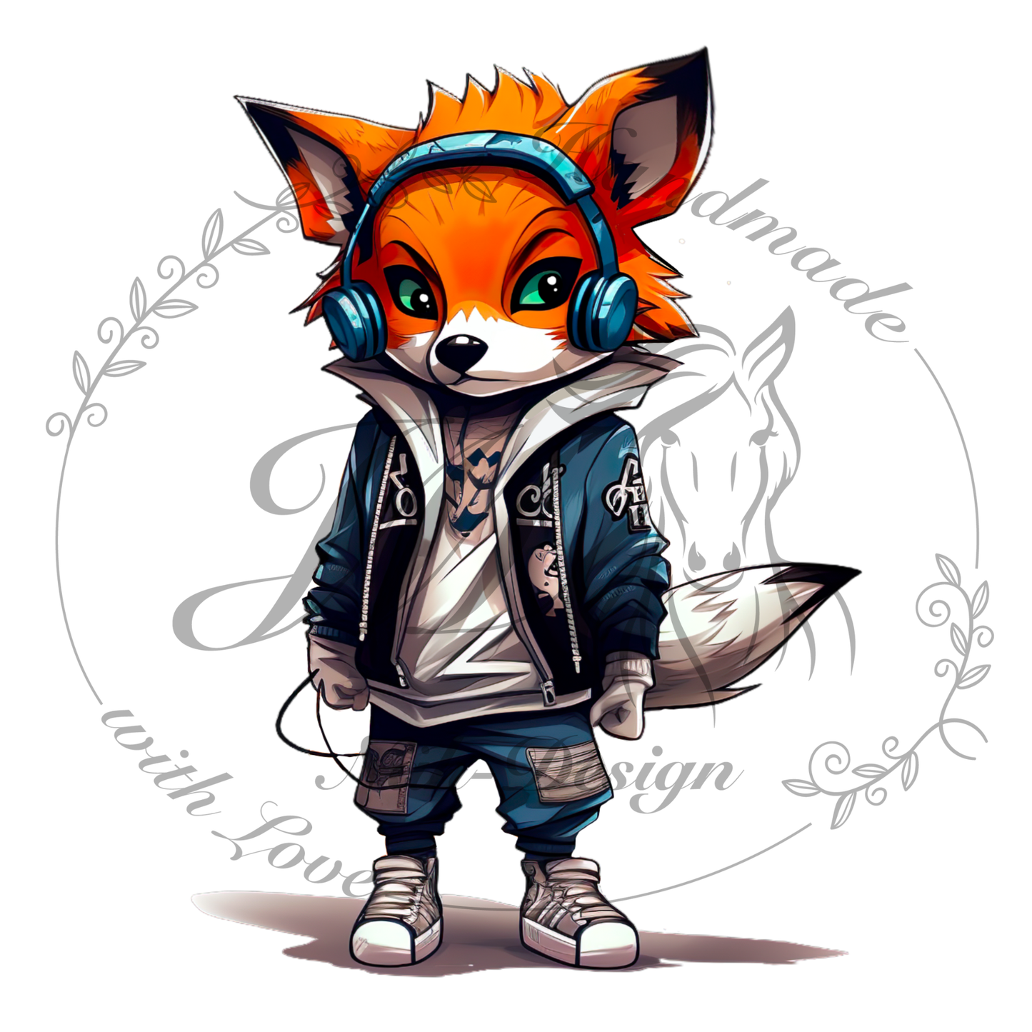Bügelbild Rebell Fox