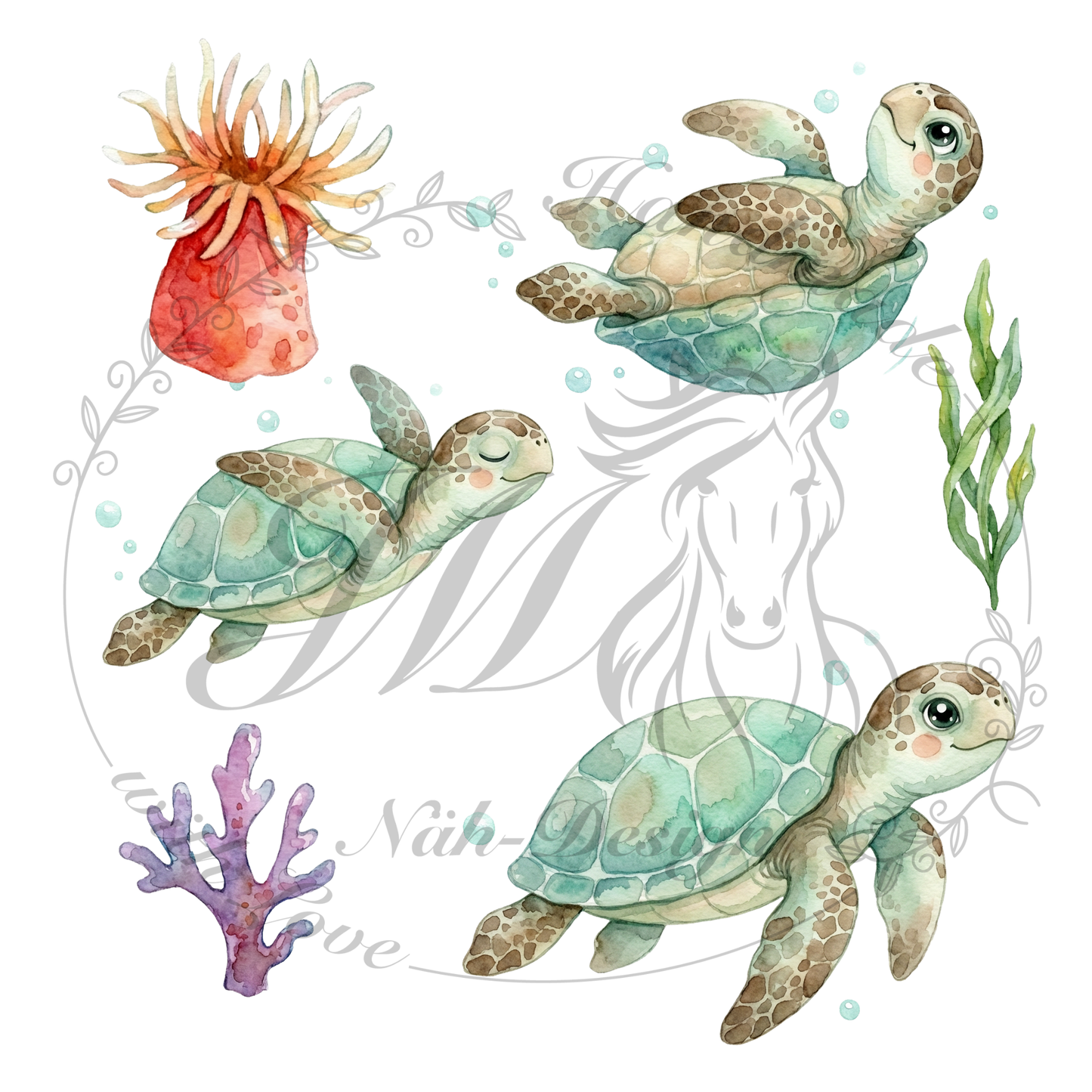 Bügelbild Turtles