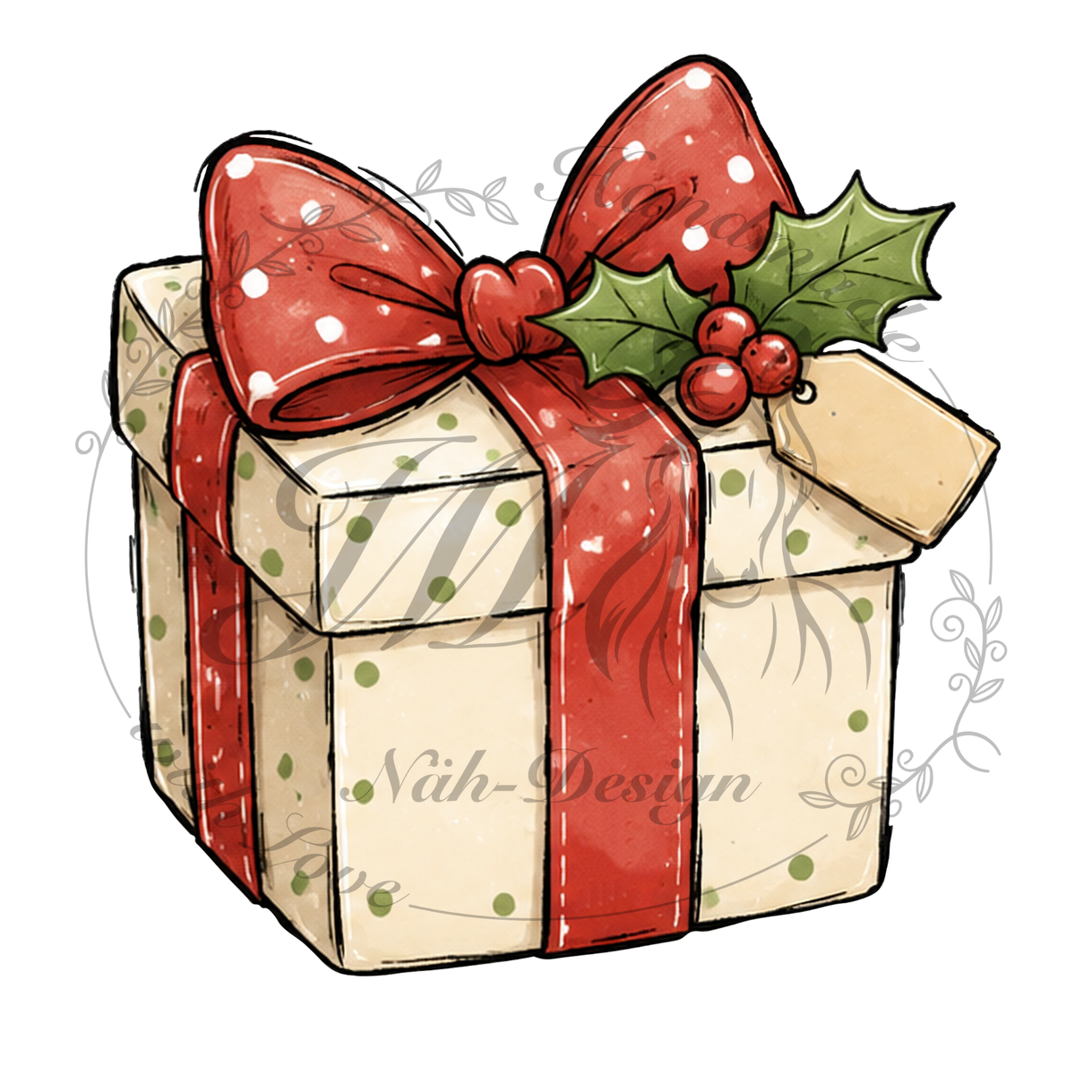 Bügelbild Rentiere bringen Geschenke