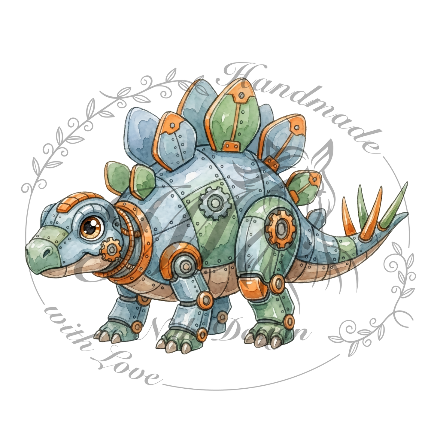 Bügelbild Roboterdinos