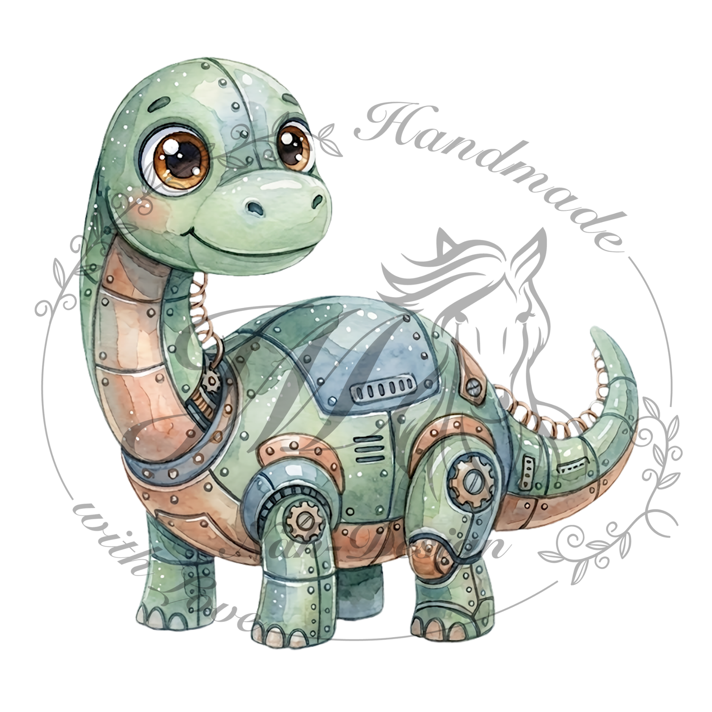 Bügelbild Roboterdinos