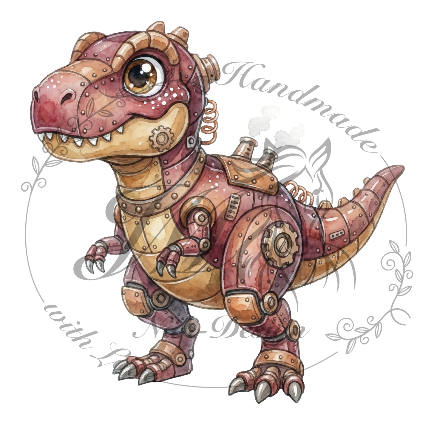 Bügelbild Roboterdinos