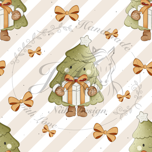 Christmas tree with present