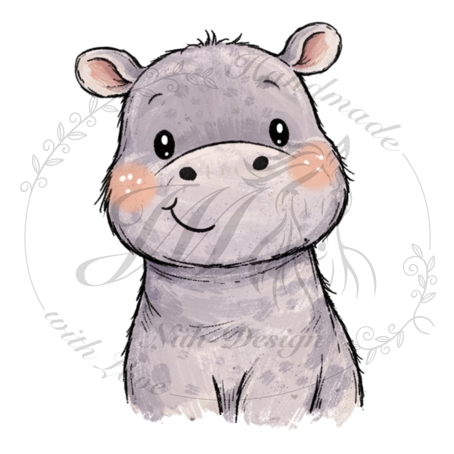 Bügelbild Kleiner Hippo