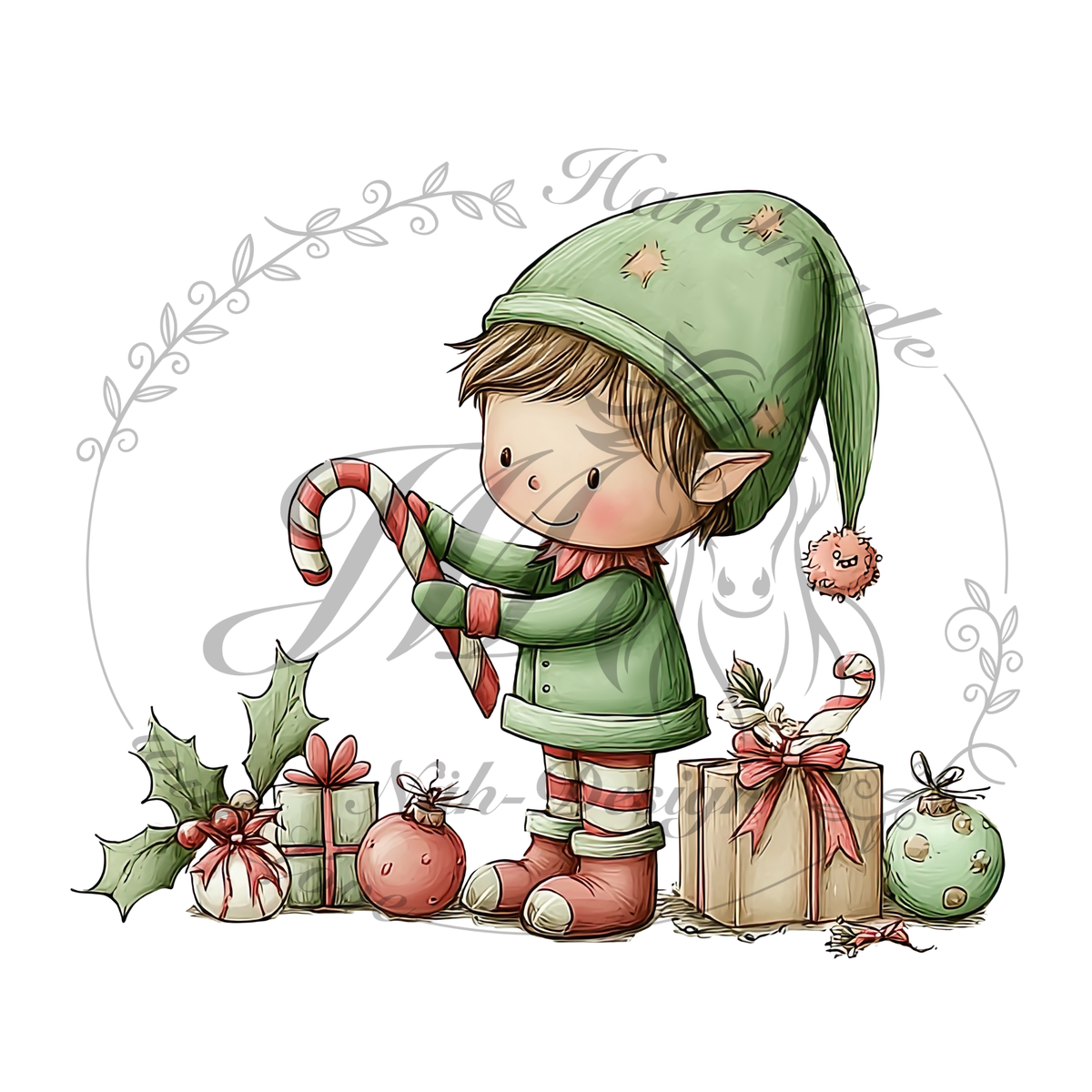 Bügelbild Weihnachtselfen