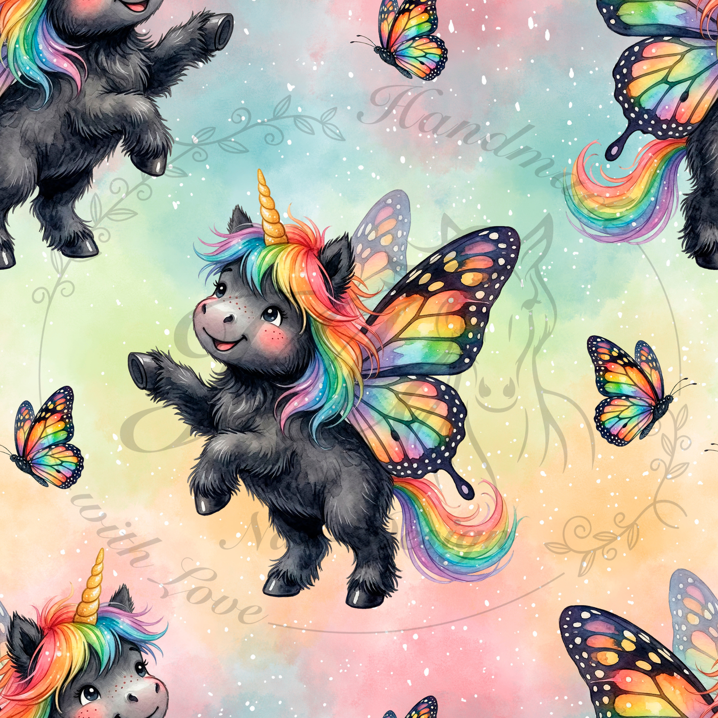 Black fairy unicorn