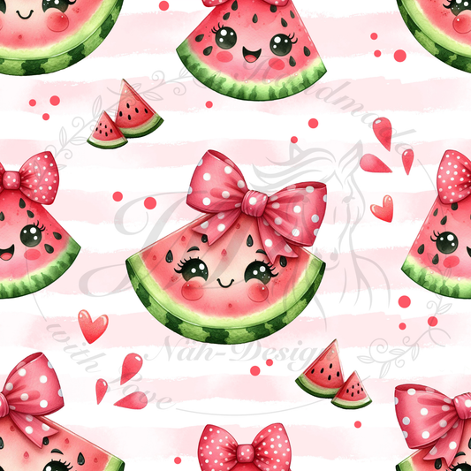 Lagerware - Cute melons - 1 Meter Bio Jersey