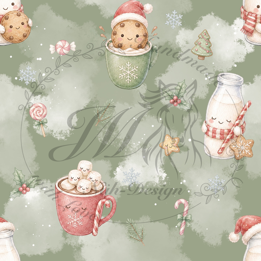 Cookies, milk, and cocoa