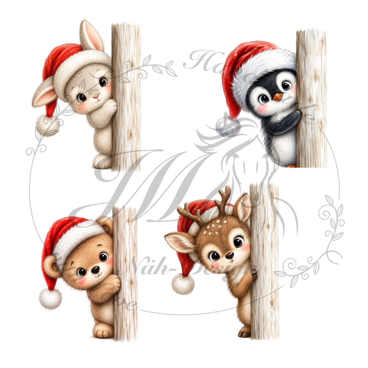 Bügelbild Christmas animals