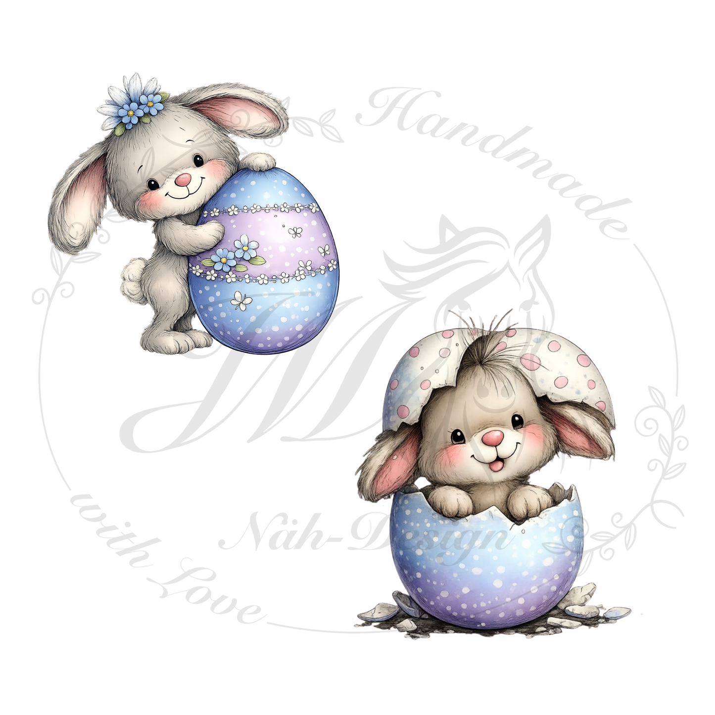 Bügelbild Pastellige Ostern