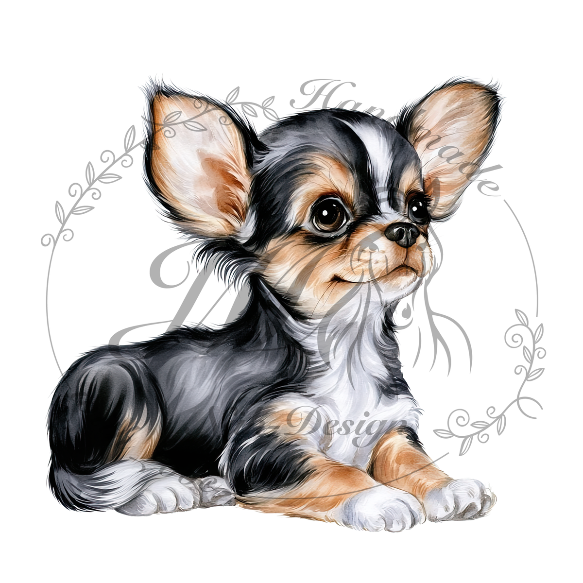Bügelbild Chihuahua Night